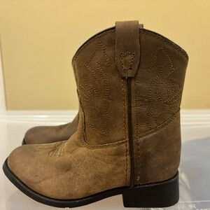 Brown Cowboy Boots - Kids - Size 7.5 - Masterson Boot Company - Toddler Girls